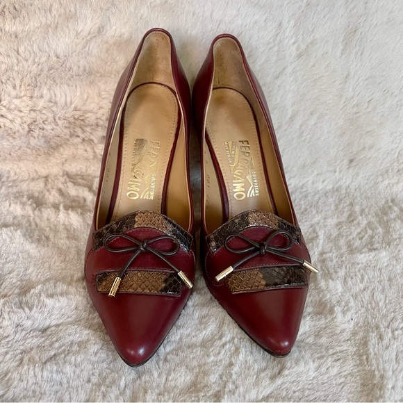 Salvatore Ferragamo Maroon Heels - Picture 5 of 12
